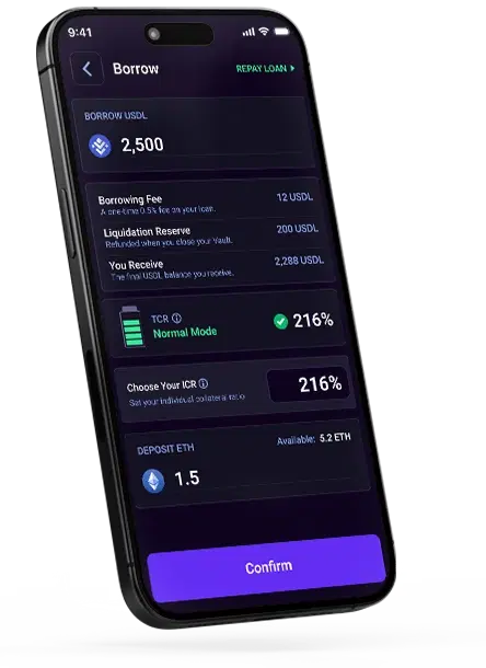 Borrow mobile mockup